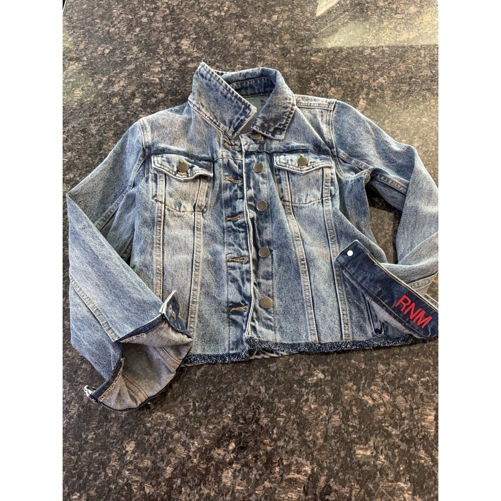 GOLDEN BEE DENIM JACKET. Pre Loved Size Small Denim. - Picture 3 of 12
